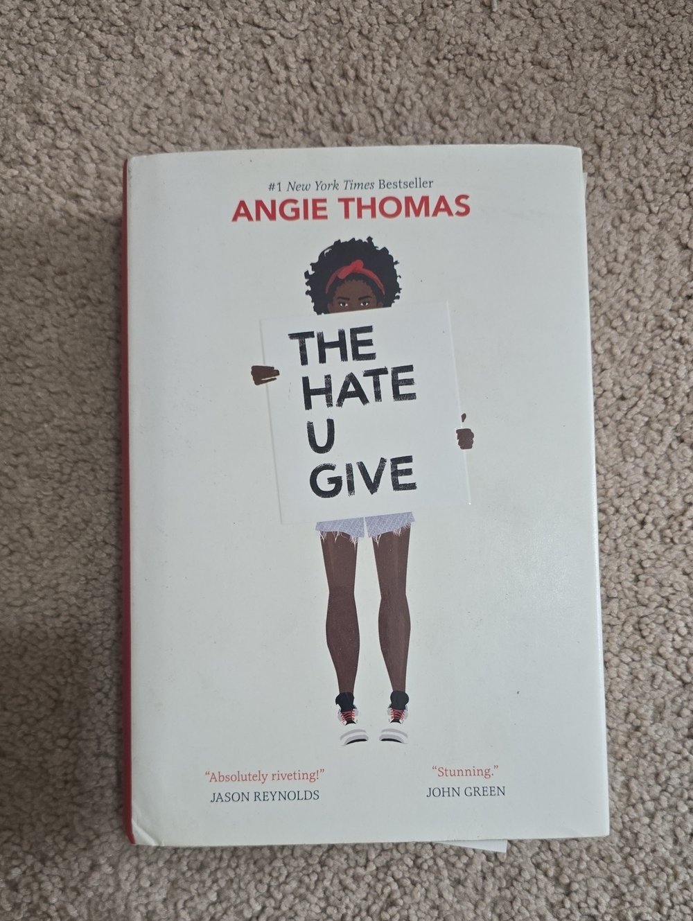 The Hate U Give by Angie Thomas — White & Red Book Cover